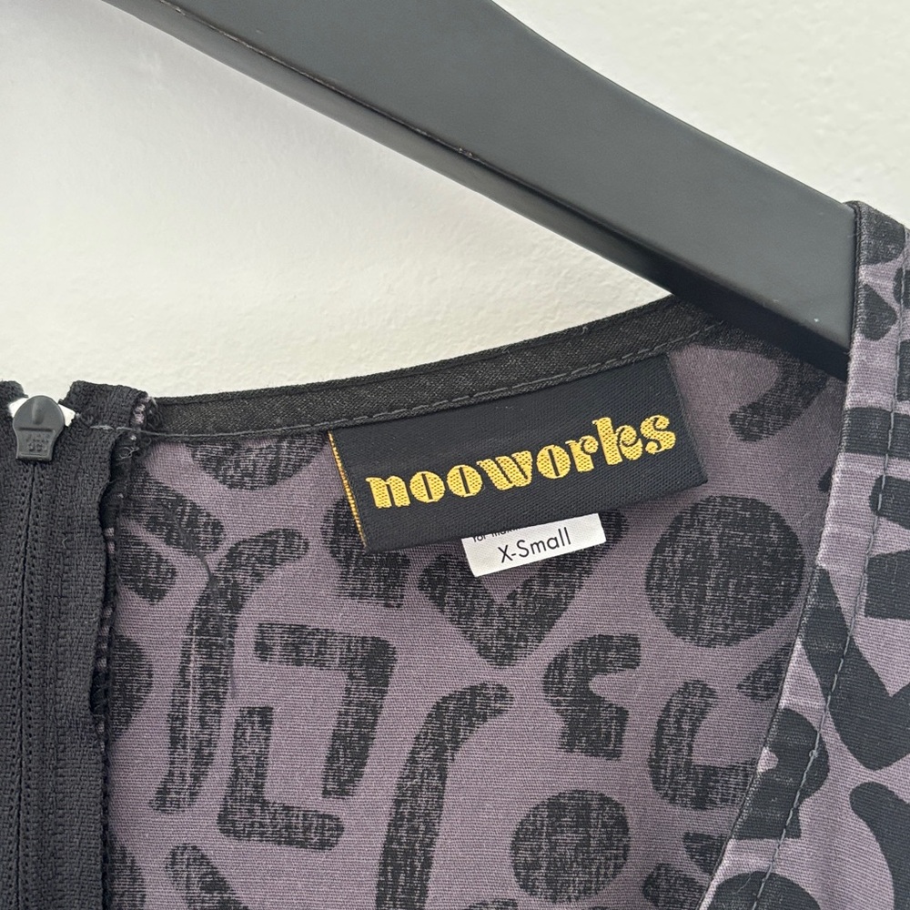 Nooworks Black And Gray Patterned Mini Dress - image 4